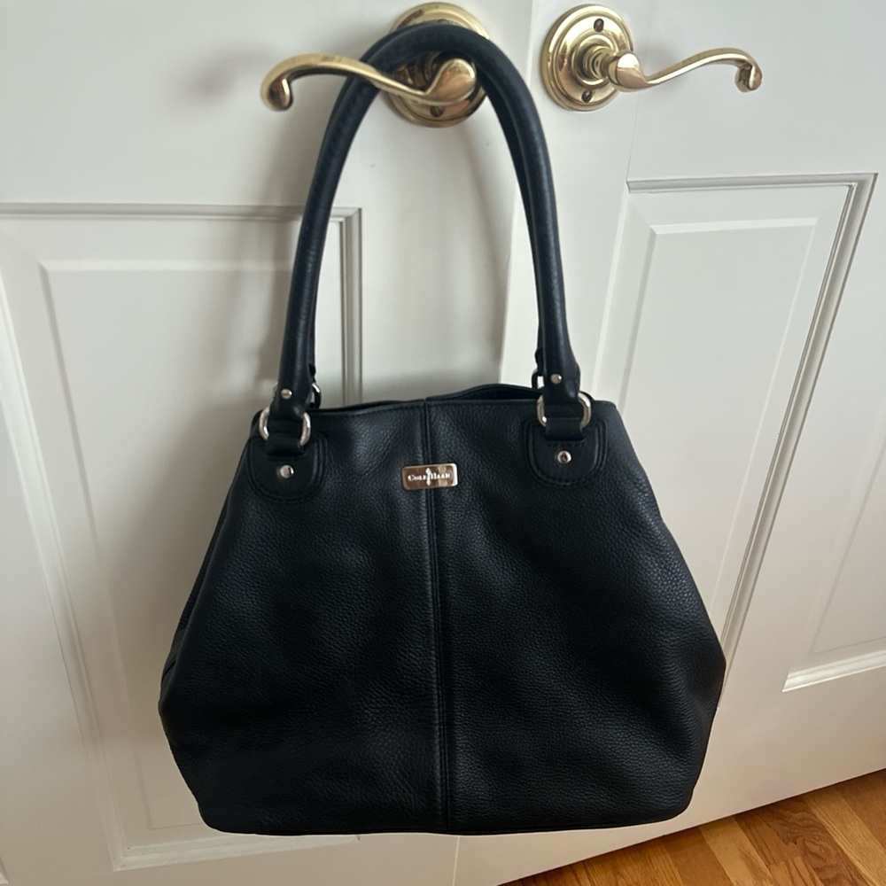 Cole Haan leather Black Shoulder Bag